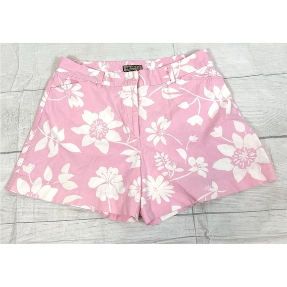 Khakis International Design Shorts Women 10 Soul Surfer Pink Floral Tropical sun - Picture 1 of 10